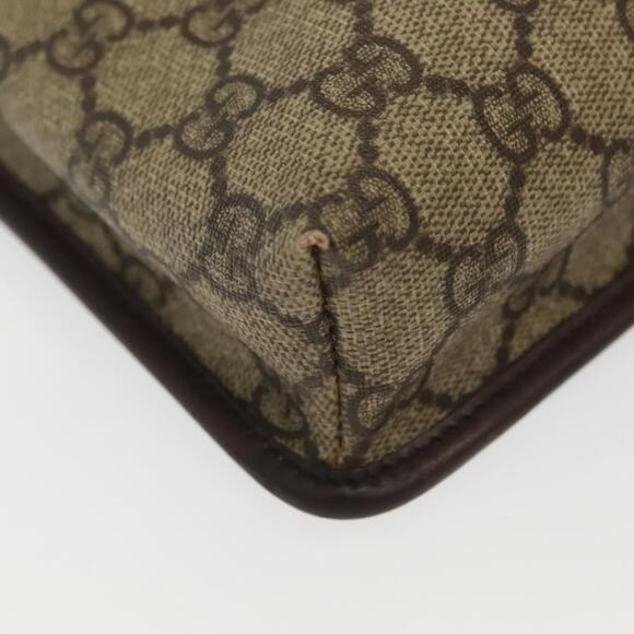 GUCCI GG Supreme Shoulder Bag Pvc Beige Silver - Picture 10 of 16